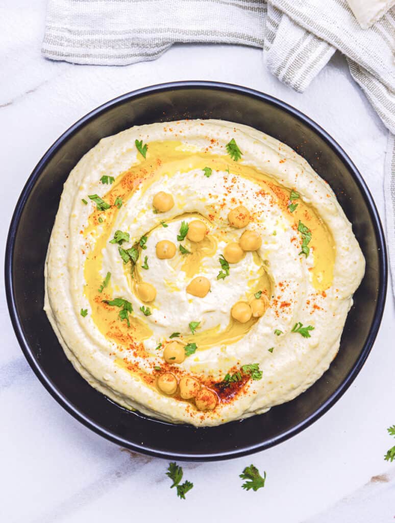 photo of classic homemade hummus for blog post about How Long Does Homemade Hummus Last