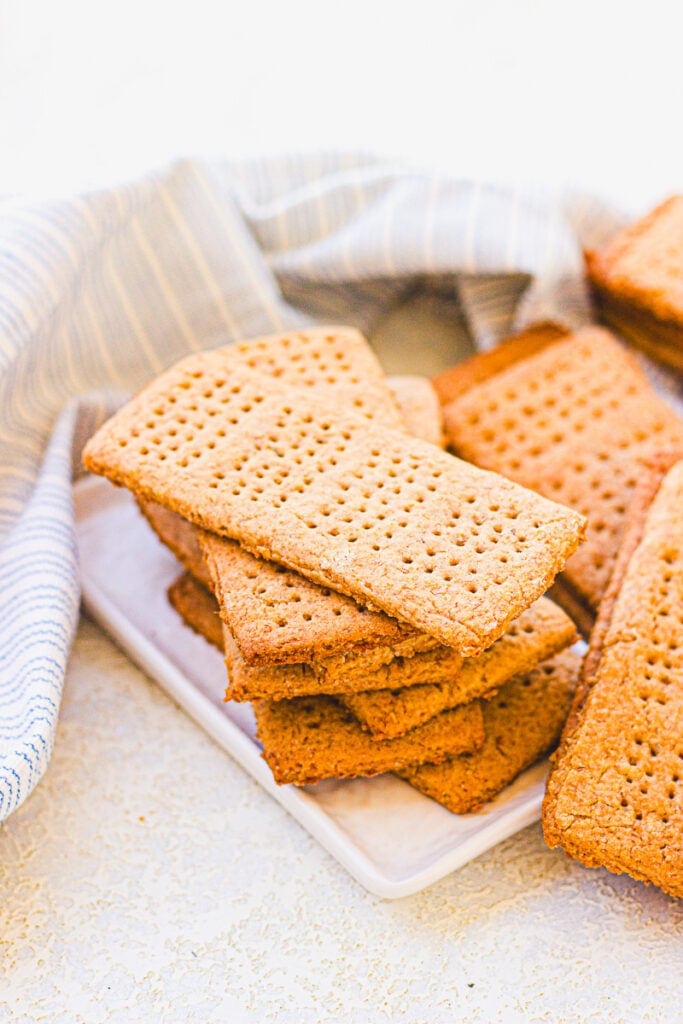 finished homemade graham cracker recipe for dessert dips and snacking