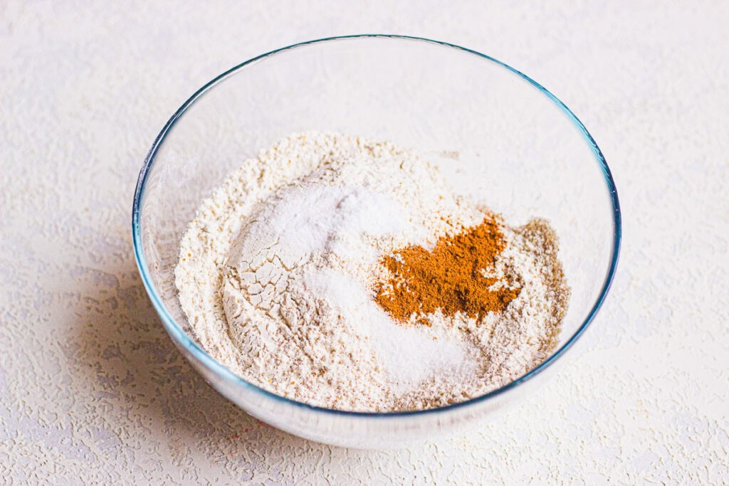 dry ingredients for graham crackers in a bowl
