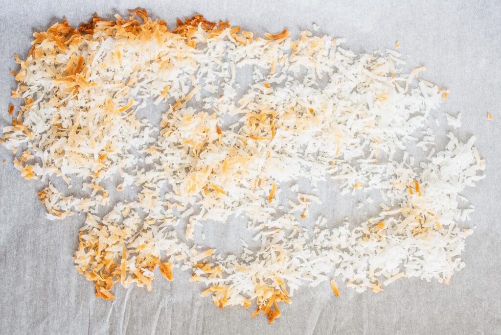 toasted coconut flakes