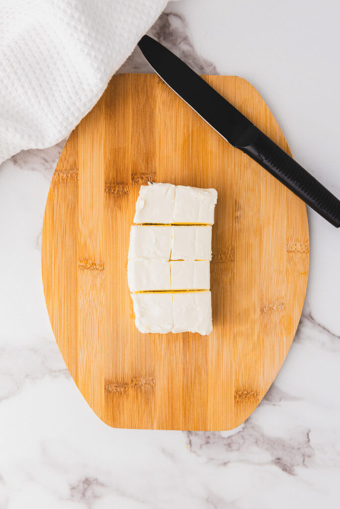 cubed cream cheese