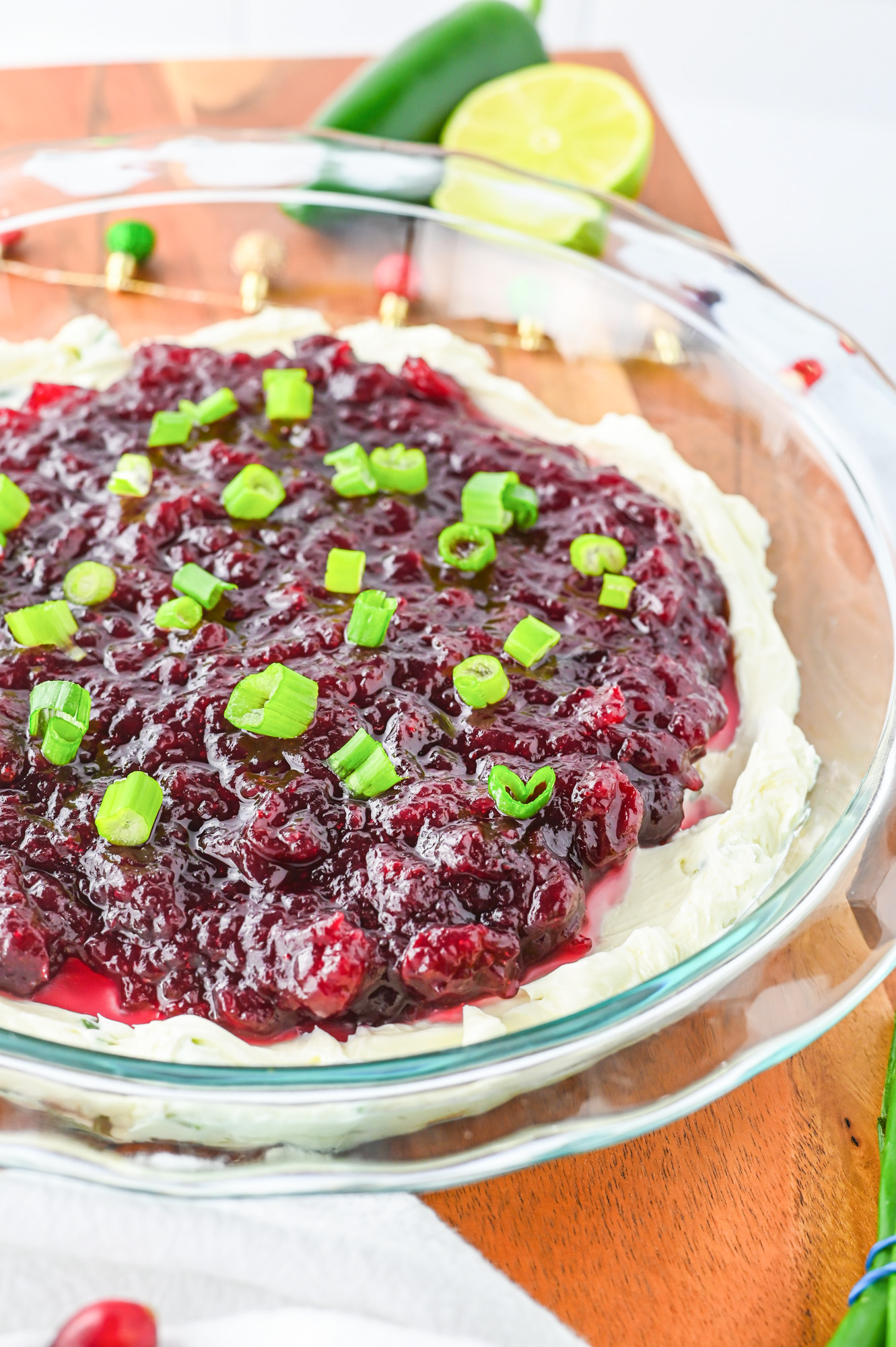 cranberry jalapeno cream cheese dip for the holidays