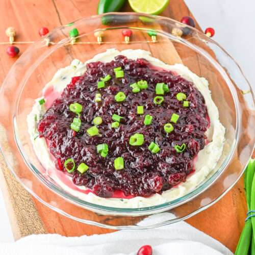 chilled cranberry jalapeno dip for holiday entertaining