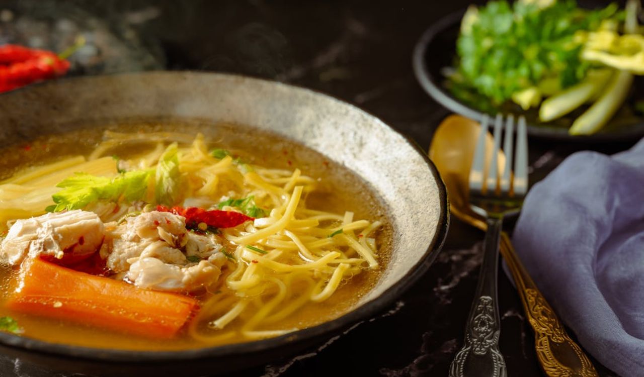 A Close-Up Shot of Noodles in a Bowl