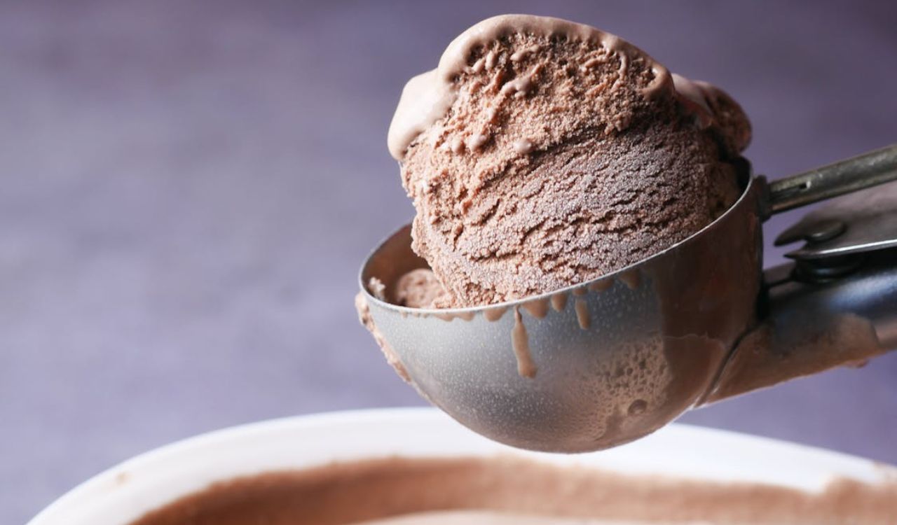 A scoop of ice cream