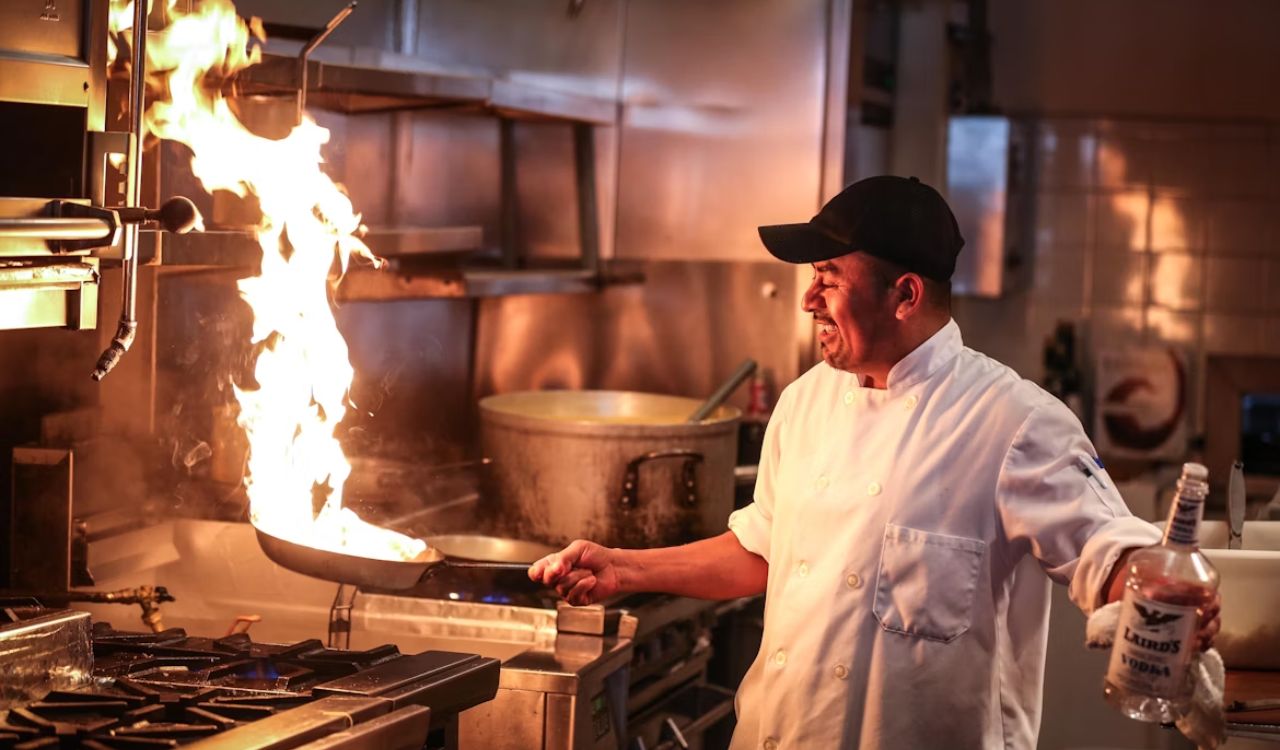 Alcohol in cooking- flambe