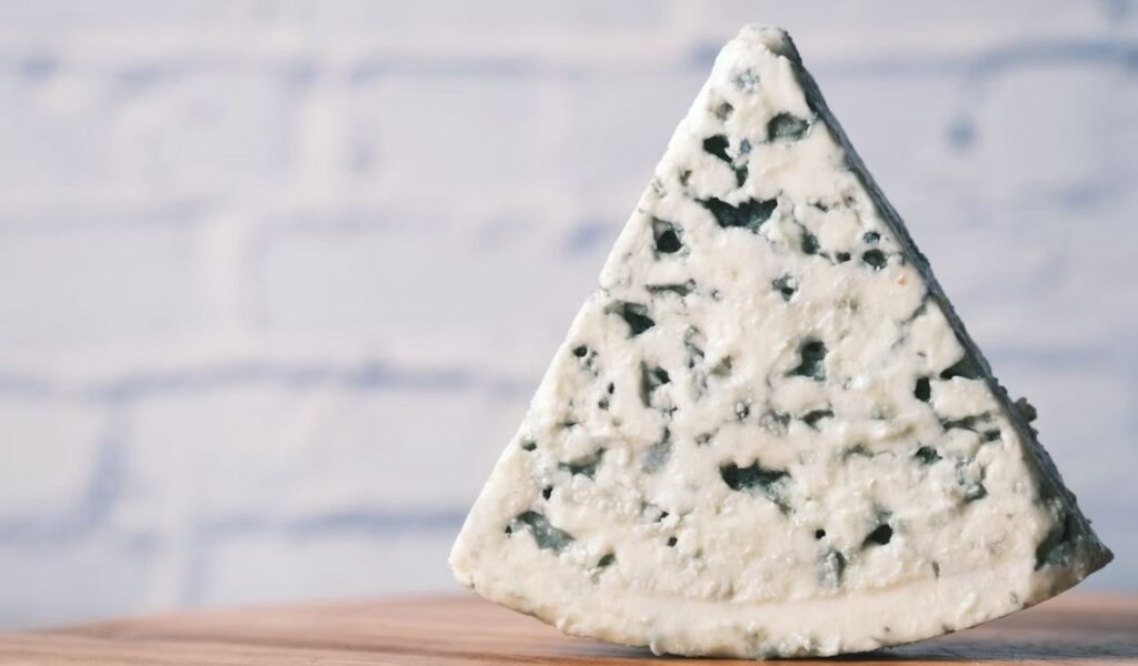 Blue cheese on a wooden board
