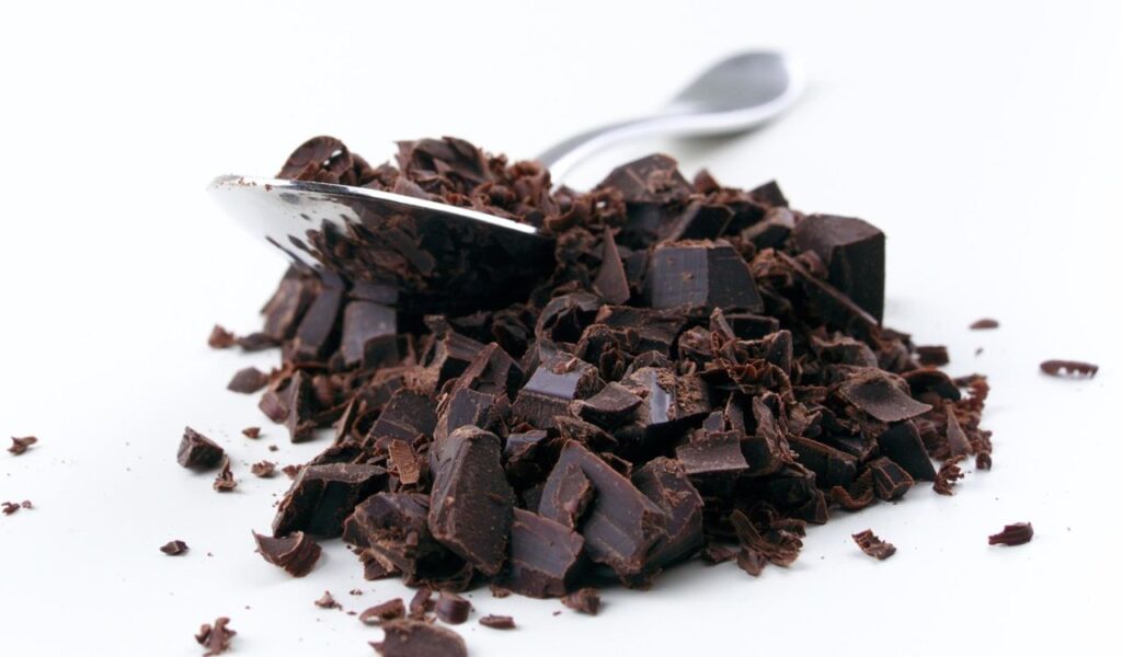 Chocolate, Chopped chocolate, Cocoa image.