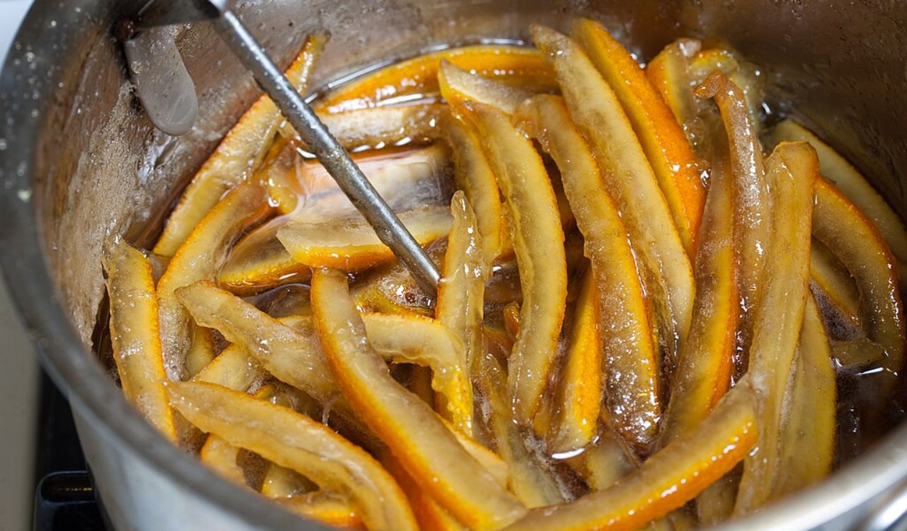 Candied Orange Peel, Simmered