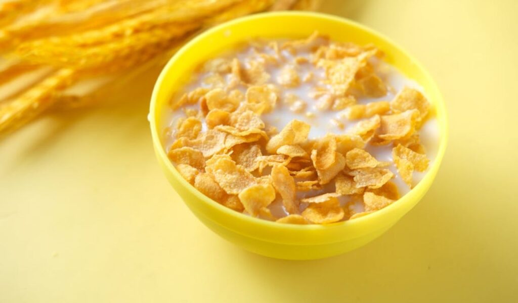 Cereals in Yellow Bowl