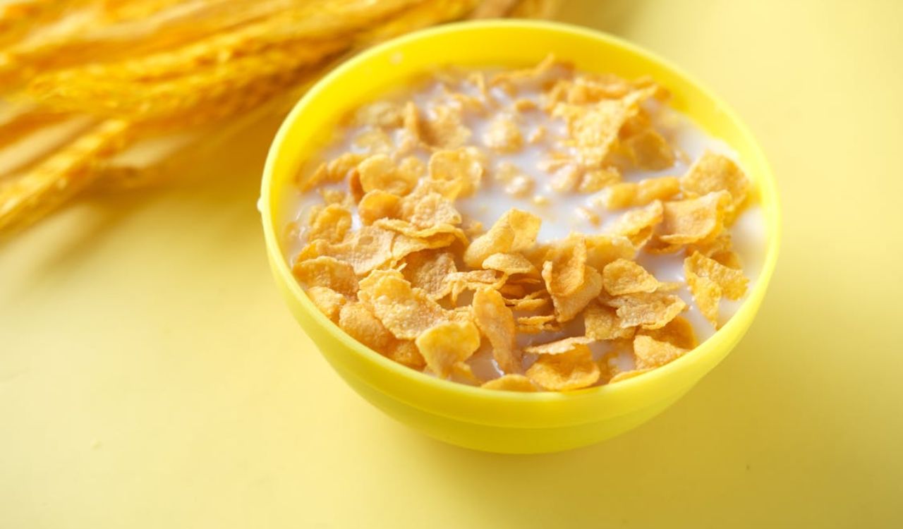 Cereals in Yellow Bowl
