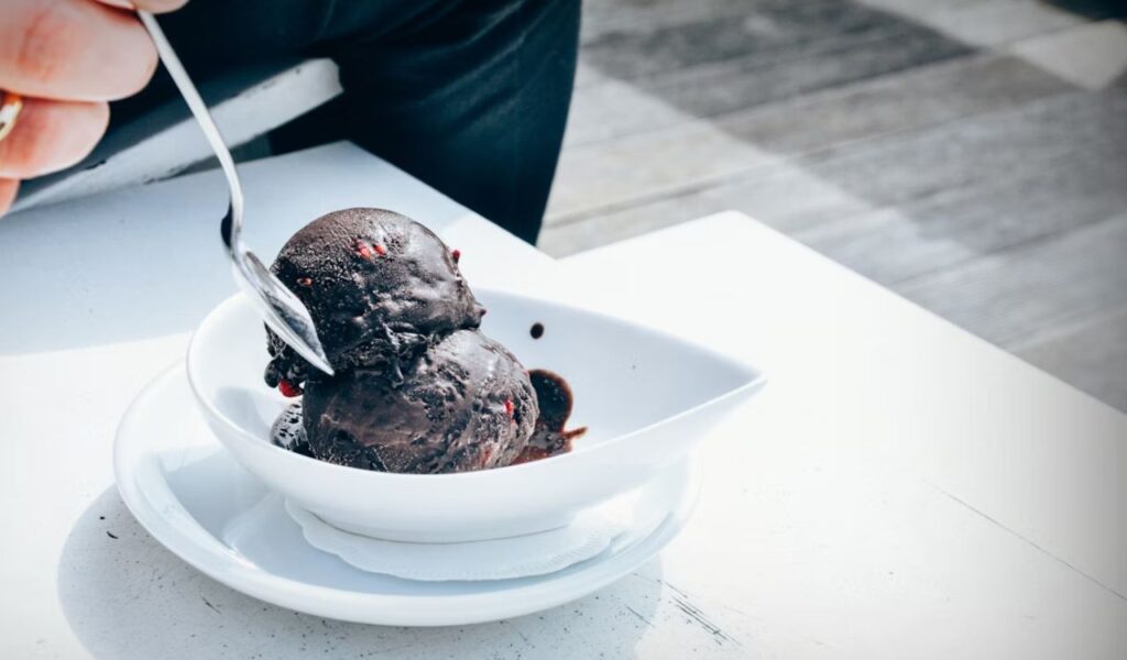 Charcoal icecream