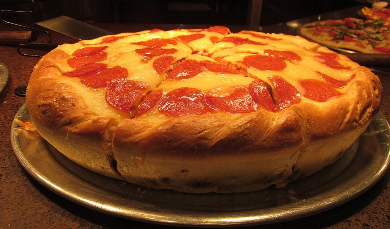 Chicago Deep Dish meat pizza