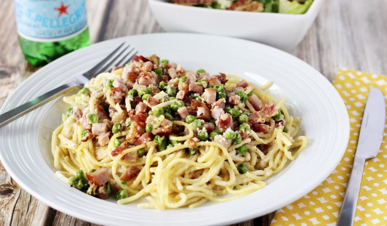 Ham and pea, pasta