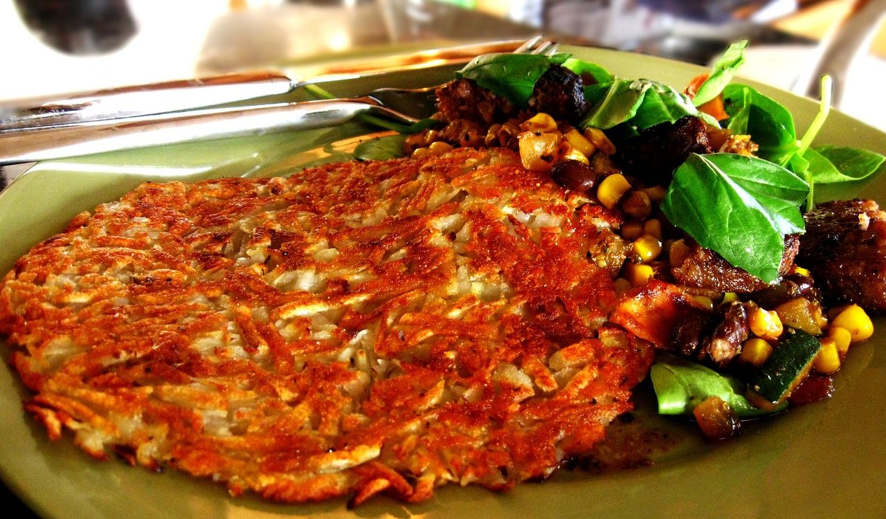 Hash browns, Fried, Potatoes image.