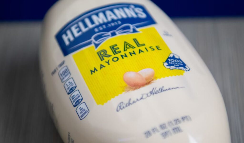 Hellmann's real mayonnaise bottle