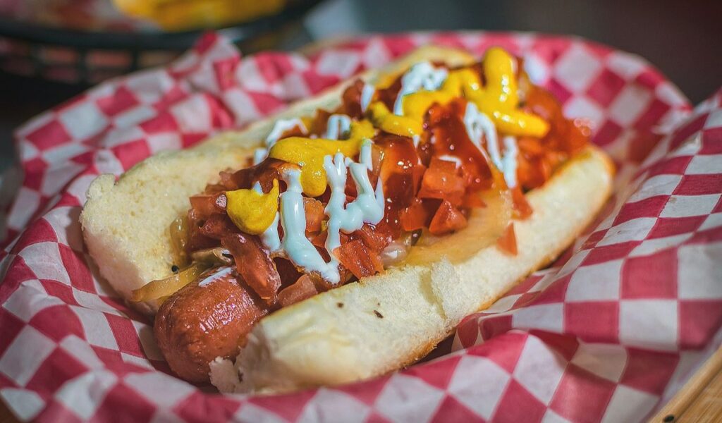 Hot dog, Hot sausage, Sandwich image