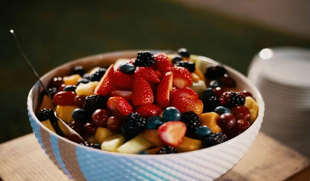 Fruit Salad with Honey-Lime Dressing