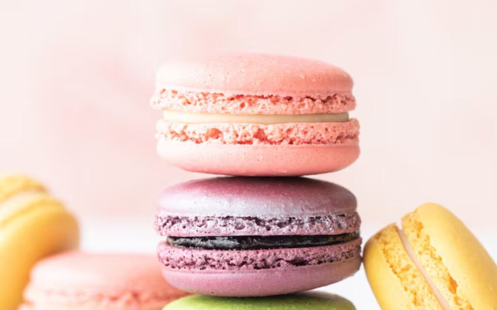 Stack of colorful macarons