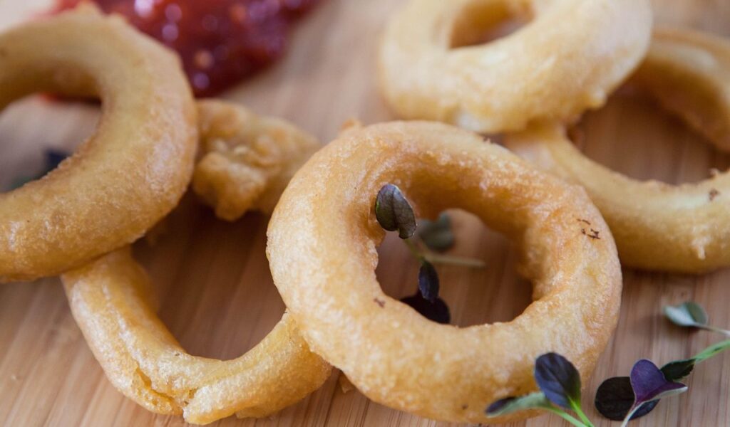 Onion rings, Food, Fried image.