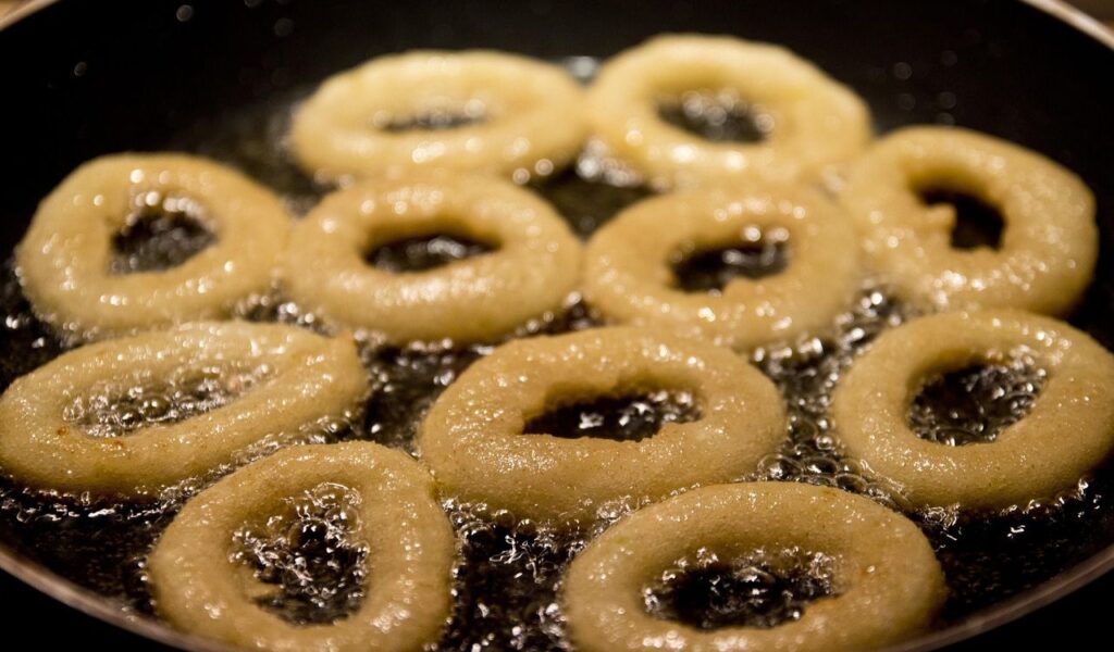 Onion rings, Fried, Food image.