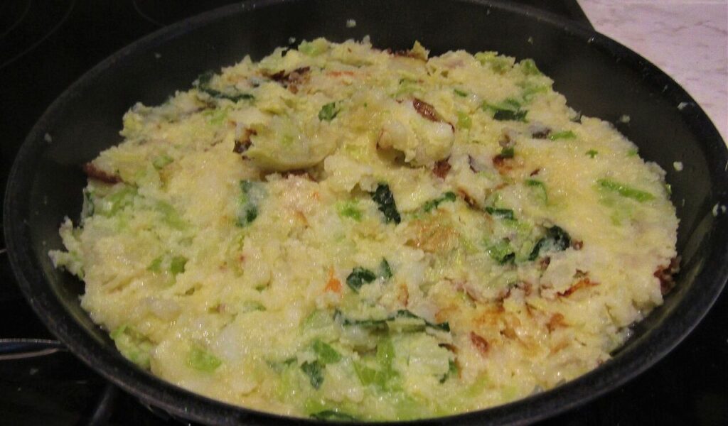 Pan fried bubble and squeak