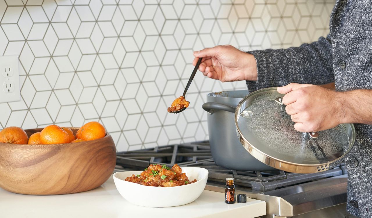 Person cooking stew