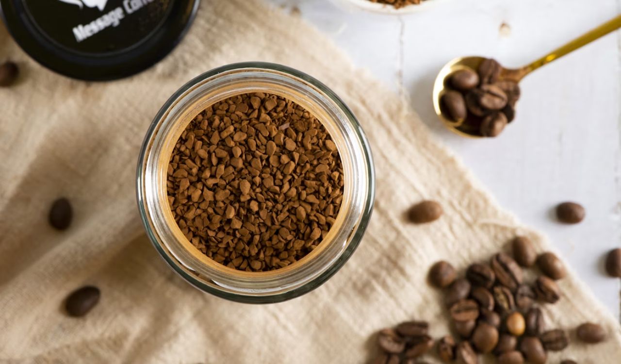 Pure instant coffee