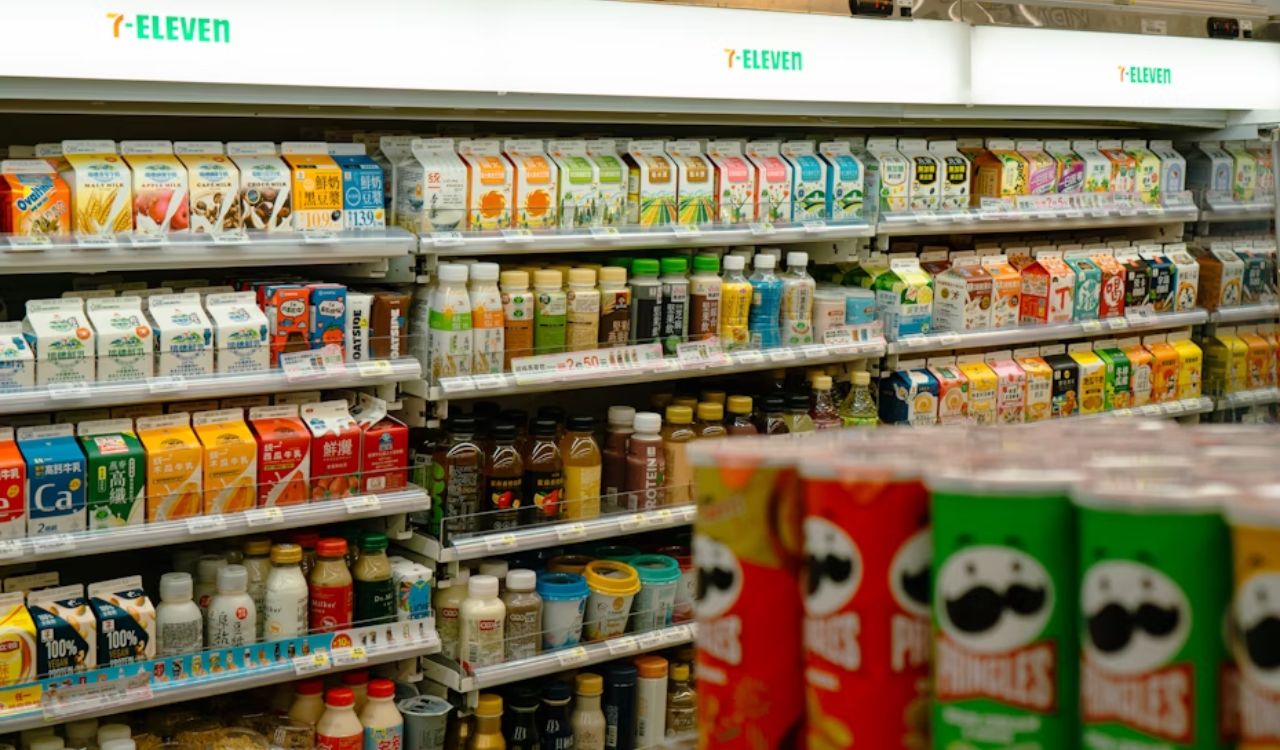 Shelves of snacks