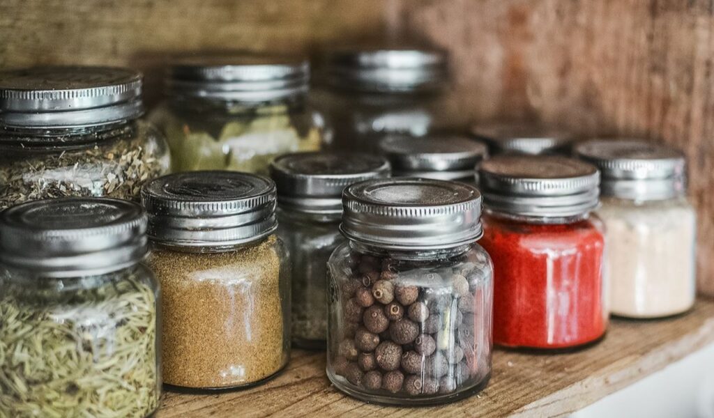 Spices, Shelf, Jar image