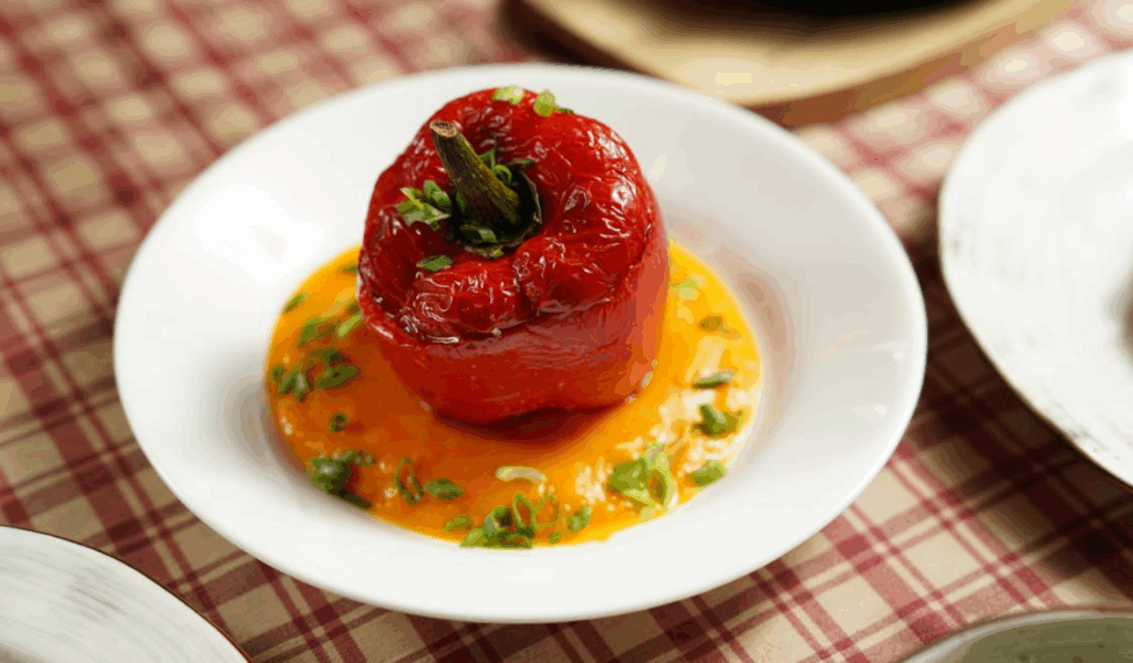 Baked bell pepper