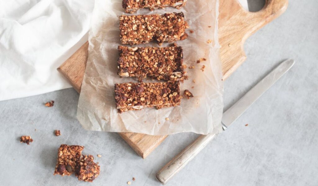 Tray of granola bars