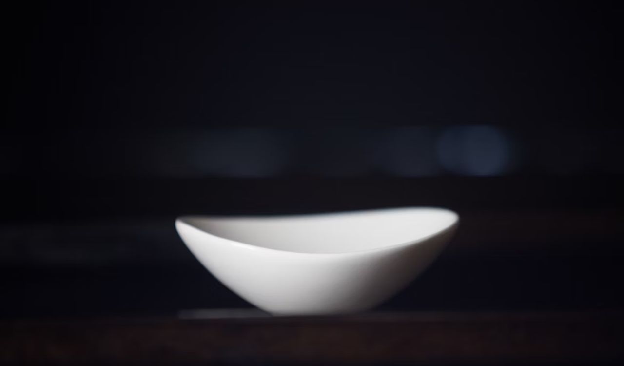 White ceramic bowl