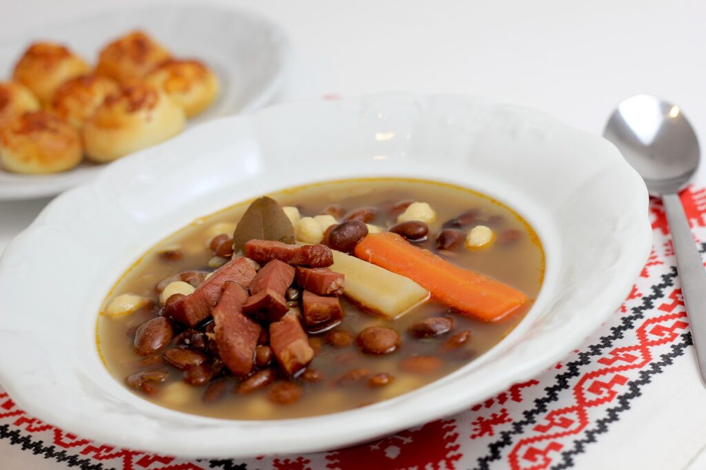 Bean soup, Százrazbableves, Homemade image. 