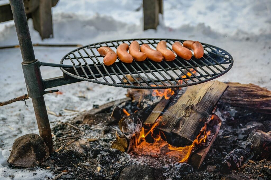 Campfire, Camp, Flame, hot dog  image.