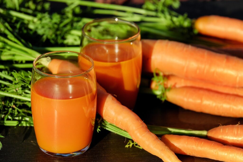 Carrot juice, Glasses, Drink image.