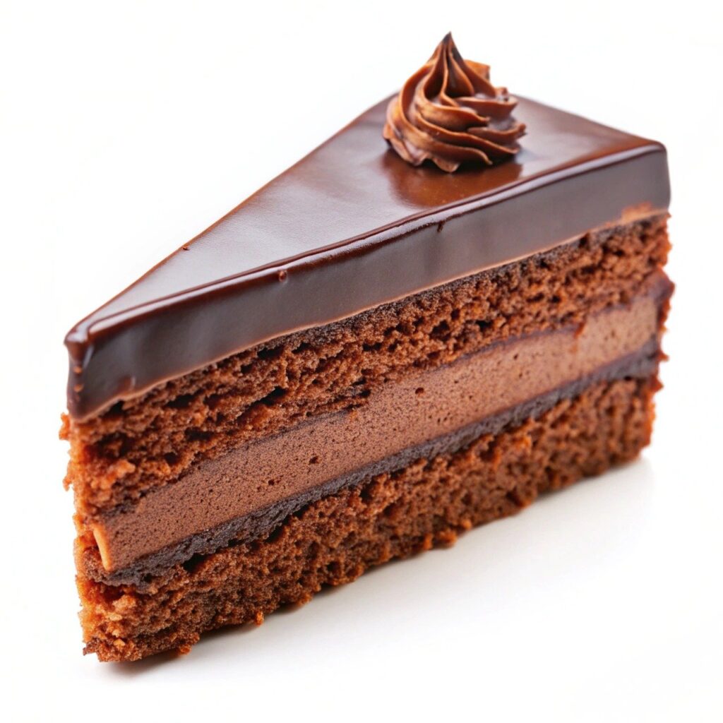 Glossy chocolate sheet cake with frosting dripping off the side.