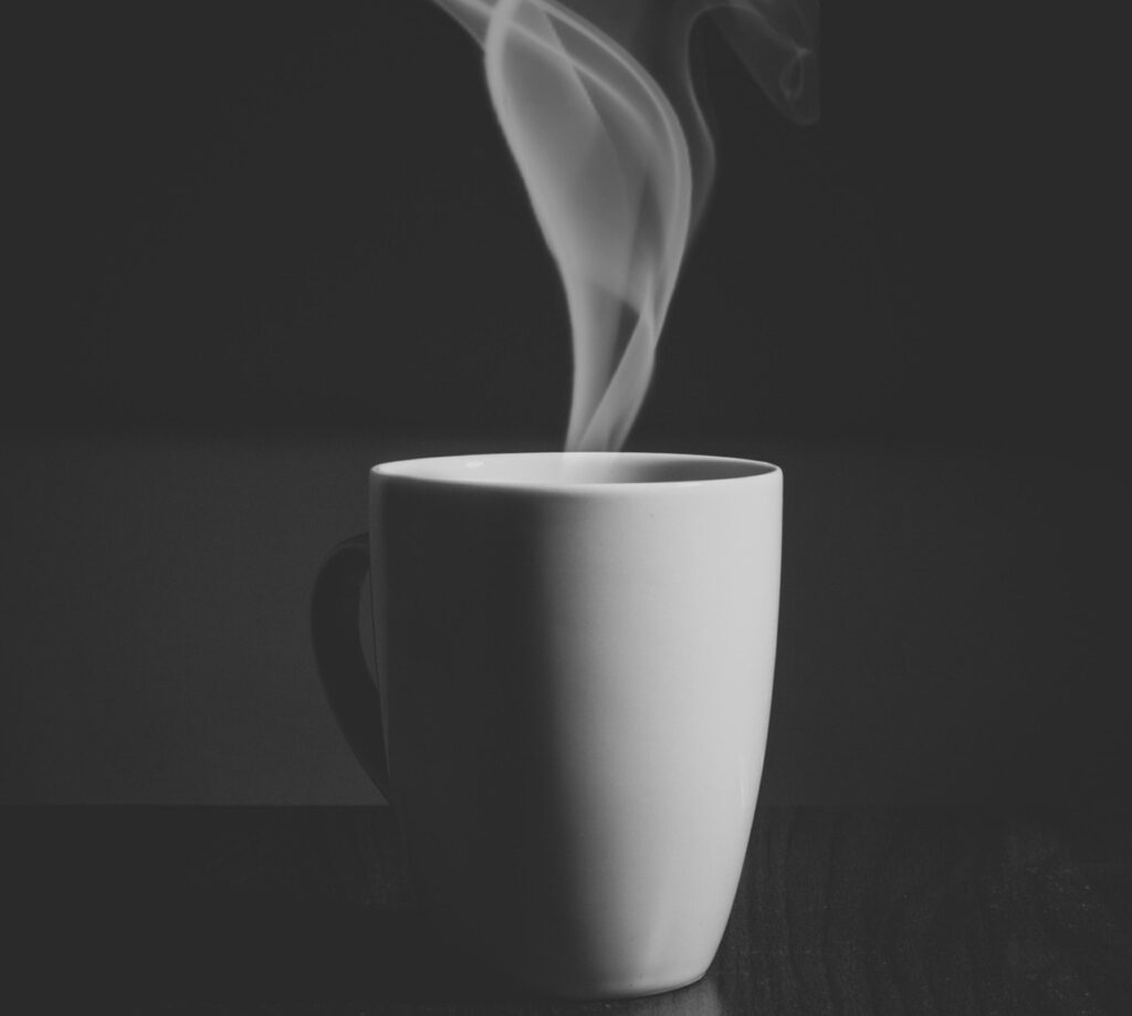 Mug of steaming Postum
