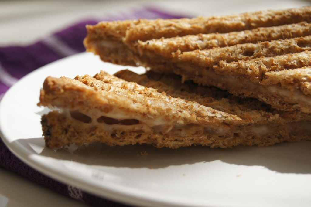Food, Bread, Grilled cheese sandwich image. 