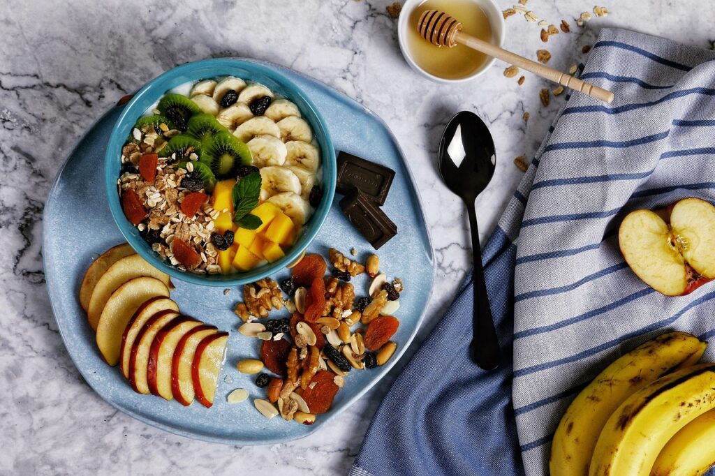 Fruit, Cereal, Bowl image.