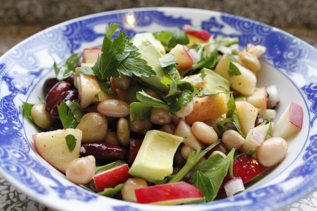 Healthy, Bean salad, Avocado salad image.