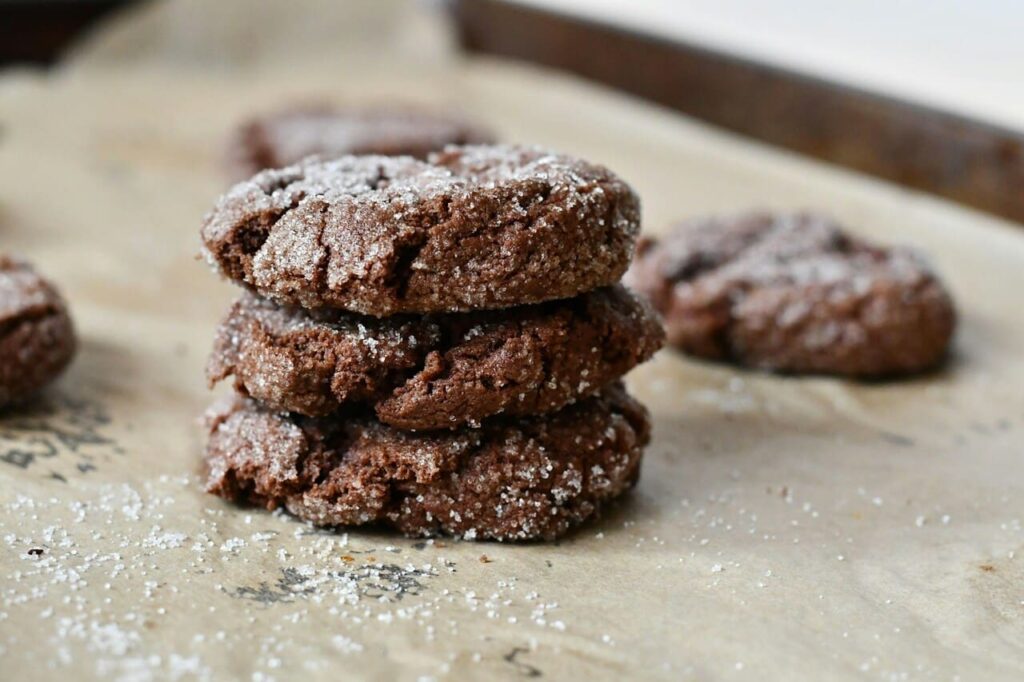 Chocolate bars and cookies dusted with flaky salt.