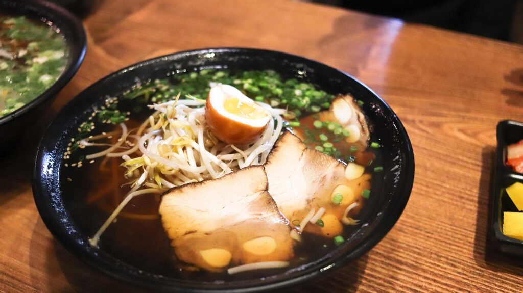 added chicken/meat in ramen bowl