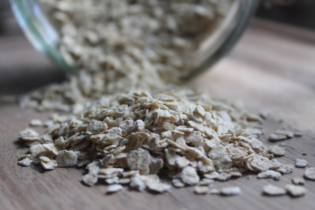 Oatmeal, Rye, Rye oat flakes image.
