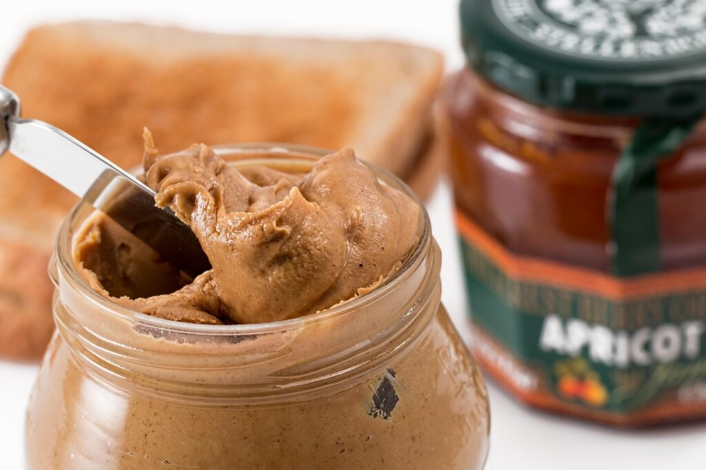 Peanut butter, Toast, Spread image.