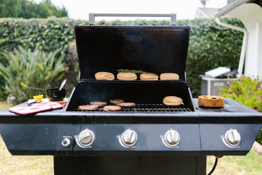 Cooking Burgers on the Grill
