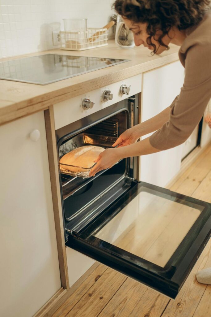 A Woman Baking Bread