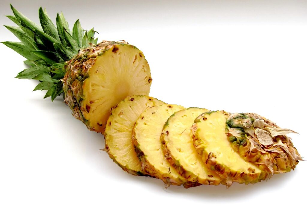 Pineapple, Slices, Fruit image.