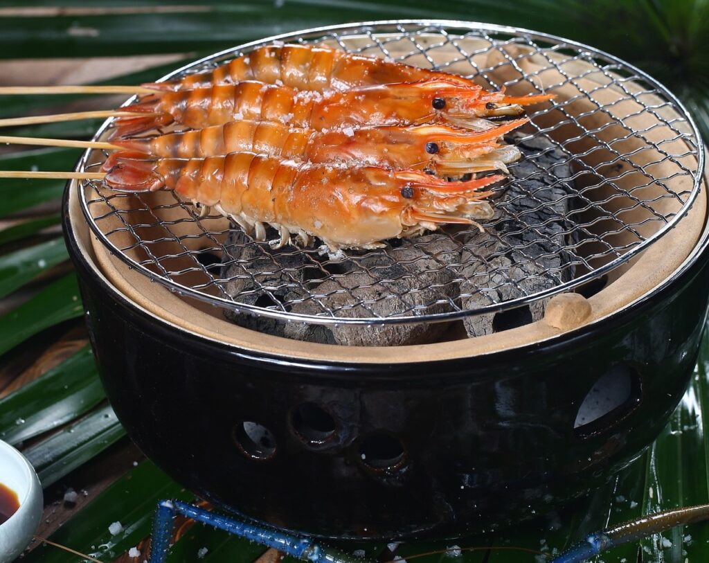 Shrimp, Grilled shrimp, Prawns image.