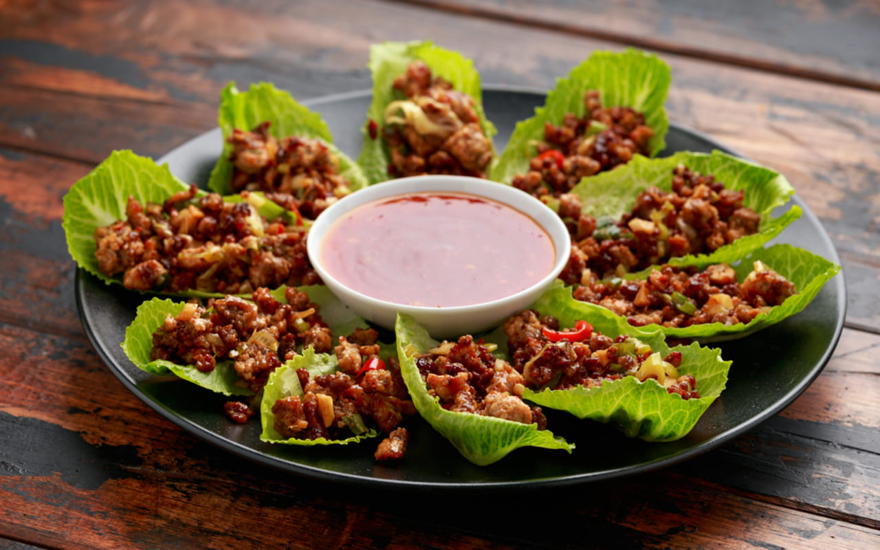 Asian Lettuce Wraps with Beef